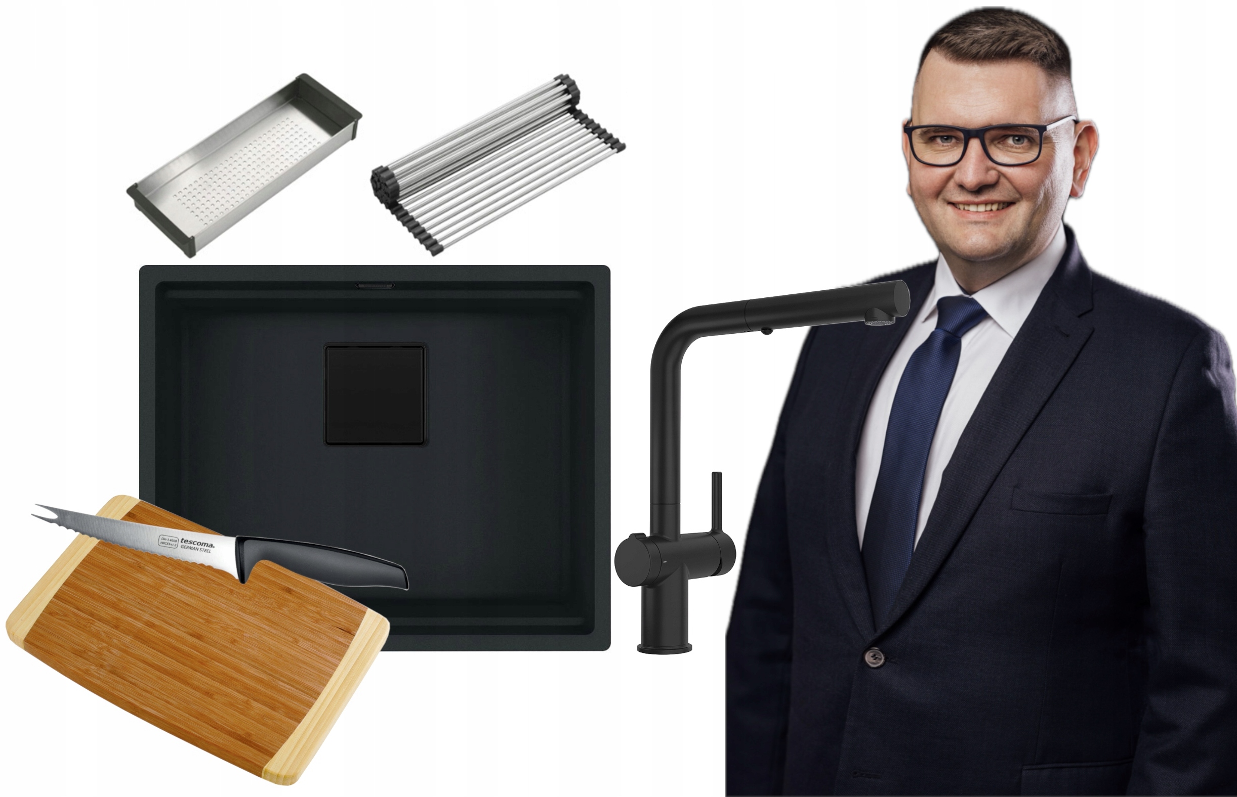 Franke Kanon drez jednomiskový, čierna granit + 2 ďalšie produkty